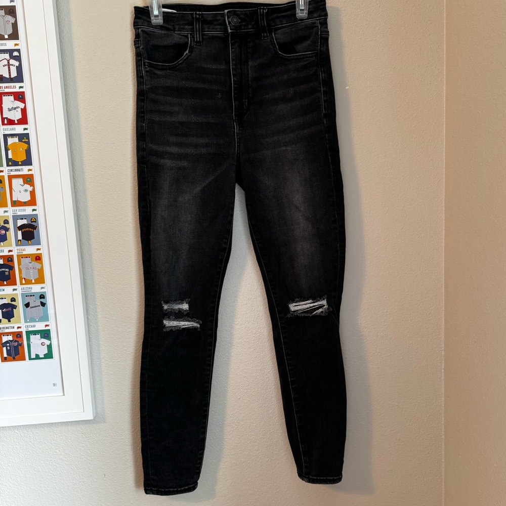 American Eagle gray skinny jeans